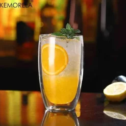 Plates u0026 More Küche & Esszimmer-Doppelwandiger, hitzebeständiger Glasbecher – Isoliertes Trinkgeschirr