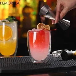 Plates u0026 More Küche & Esszimmer-Doppelwandiger, hitzebeständiger Glasbecher – Isoliertes Trinkgeschirr