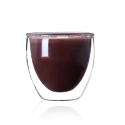 Plates u0026 More Küche & Esszimmer-Doppelwandiger, hitzebeständiger Glasbecher – Isoliertes Trinkgeschirr