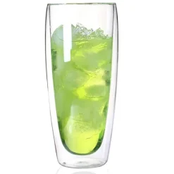 Plates u0026 More Küche & Esszimmer-Doppelwandiger, hitzebeständiger Glasbecher – Isoliertes Trinkgeschirr