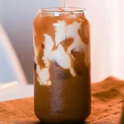 Plates u0026 More Küche & Esszimmer-Dosenförmiges Trinkglas-Set mit Deckel und Strohhalm - Ästhetische Becher