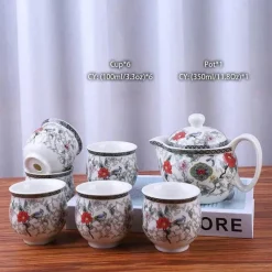 Feast u0026 Flair Küche & Esszimmer-Drachen-Porzellan-Teekannen-Set – Kung-Fu-Puer-Oolong-Teegeschirr