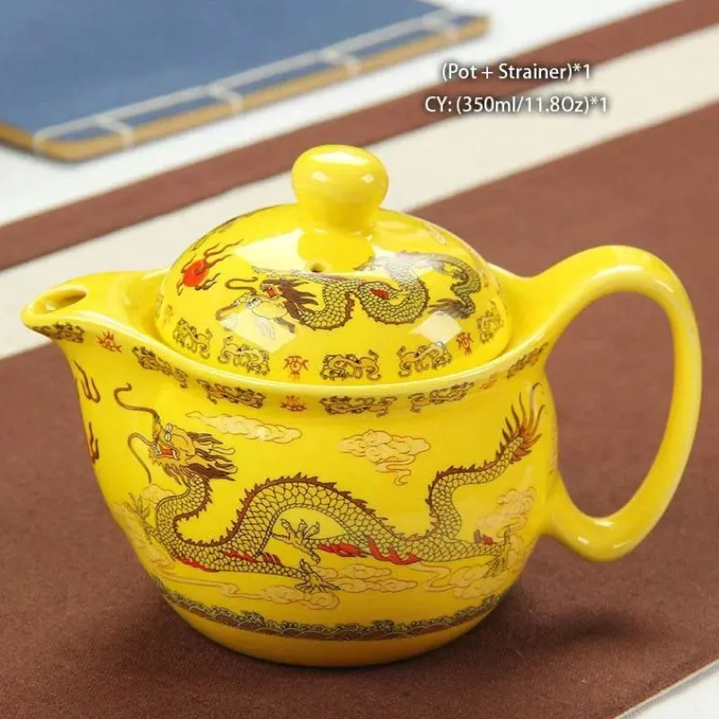 Feast u0026 Flair Küche & Esszimmer-Drachen-Porzellan-Teekannen-Set – Kung-Fu-Puer-Oolong-Teegeschirr