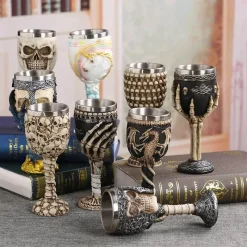 Feast u0026 Flair Küche & Esszimmer-Drachenschädel-Kelch - Gothic-Weinglas aus Kunstharz für Cocktails