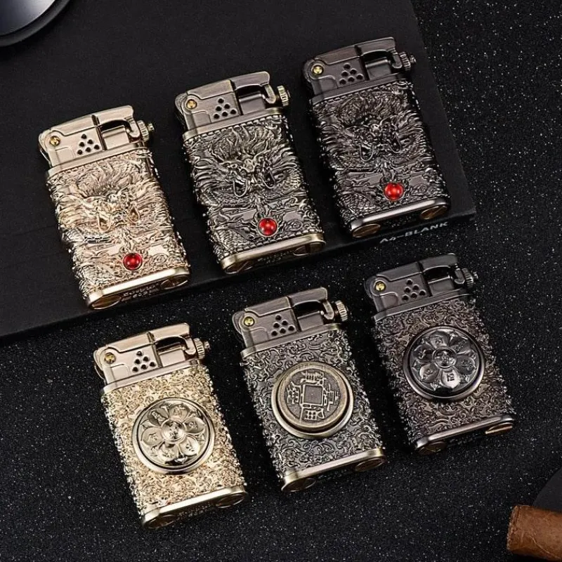 The Outdoor Vault Heimwerkzeuge|Outdoor & Garten-Dragon Wings Messingfeuerzeug - Kerosin-Design