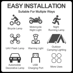 Wild u0026 Free Gear Autozubehör|Automobilindustrie-Drahtloser Blinker mit Fernbedienung - Antikollisions-Sicherheitslicht