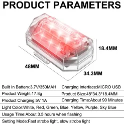 Wild u0026 Free Gear Autozubehör|Automobilindustrie-Drahtloser Blinker mit Fernbedienung - Antikollisions-Sicherheitslicht
