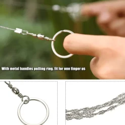 Roam Ready Camping-Werkzeuge|Outdoor-Gadgets-Drahtsäge aus Edelstahl – Camping-Überlebenswerkzeug