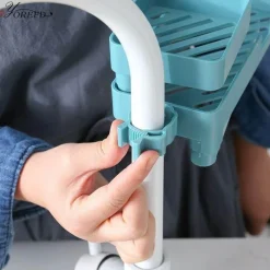 Space Savvy Küche & Esszimmer-Drehbarer Abfluss-Organizer für die Küchenspüle – mehrschichtige Aufbewahrungslösung