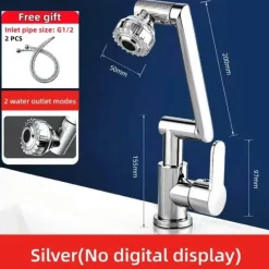 The Blissful Bath Badezimmer-Drehbarer Badezimmerhahn – Japanisches Design mit Digitalanzeige