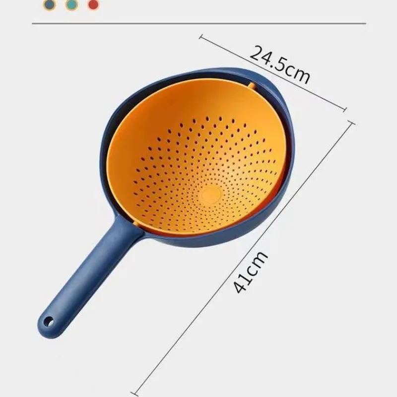 Deco Küche & Esszimmer-Drehbarer doppellagiger Abtropfkorb - Multifunktionaler Küchenorganizer