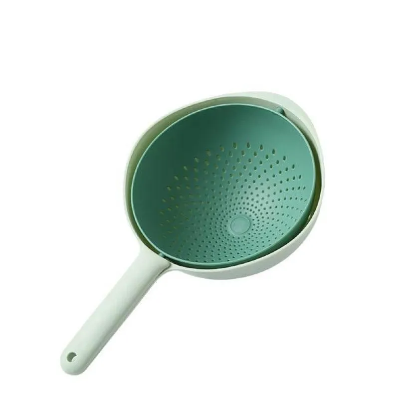 Deco Küche & Esszimmer-Drehbarer doppellagiger Abtropfkorb - Multifunktionaler Küchenorganizer