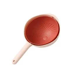 Deco Küche & Esszimmer-Drehbarer doppellagiger Abtropfkorb - Multifunktionaler Küchenorganizer