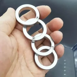 Cozy Living Camping Im Freien|Outdoor & Garten-Drehbarer, faltbarer Selbstverteidigungsring aus Edelstahl