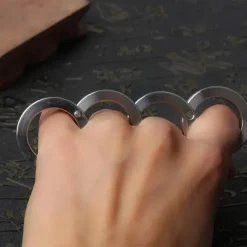 Cozy Living Camping Im Freien|Outdoor & Garten-Drehbarer, faltbarer Selbstverteidigungsring aus Edelstahl