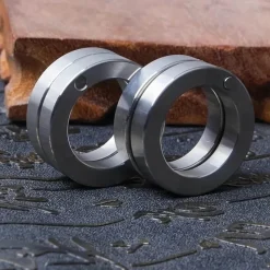 Cozy Living Camping Im Freien|Outdoor & Garten-Drehbarer, faltbarer Selbstverteidigungsring aus Edelstahl