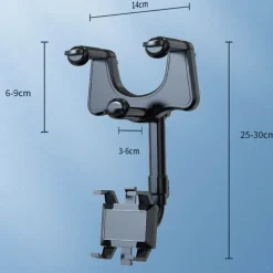 Wild u0026 Free Gear Autozubehör|Automobilindustrie-Drehbarer Telefonhalter für den Rückspiegel - Verstellbare Autohalterung