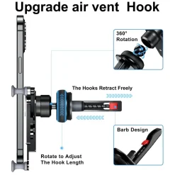 Wild u0026 Free Gear Autozubehör|Automobilindustrie-Drehbarer, unsichtbarer Telefonhalter für die Autolüftung - Verstellbare Universalhalterung