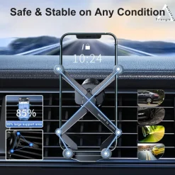 Wild u0026 Free Gear Autozubehör|Automobilindustrie-Drehbarer, unsichtbarer Telefonhalter für die Autolüftung - Verstellbare Universalhalterung