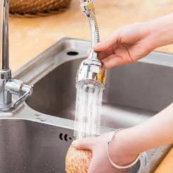 Deco Küche & Esszimmer-Drehbarer, wassersparender Wasserhahnkopf – 360 Grad schwenkbarer Wasserhahnaufsatz