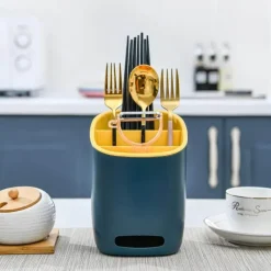 Tom Küche & Esszimmer-Dreischichtiger Besteck-Organizer - Küchenaufbewahrungsregal