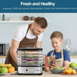 Adventure Basecamp Camping-Werkzeuge|Küche & Esszimmer-Dörrgerät – 5 Tabletts, 72-Stunden-Timer und Temperaturregelung