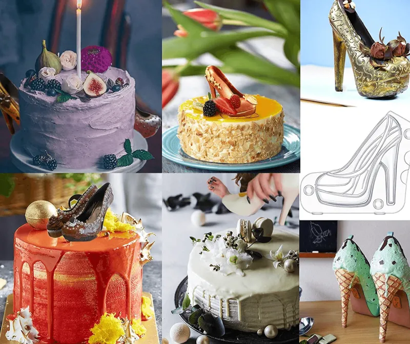 The Culinary Kit Küche & Esszimmer-3D-Schokoladenform – High Heel-Schuh-Design