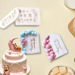 Tom Küche & Esszimmer-3D-Silikon-Blasen-Kuchenform für Kekse, Schokoladenkugeln
