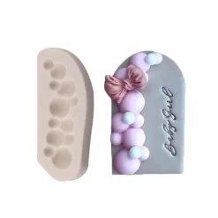 Tom Küche & Esszimmer-3D-Silikon-Blasen-Kuchenform für Kekse, Schokoladenkugeln