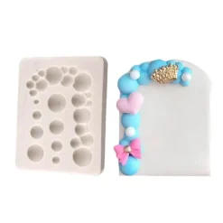 Tom Küche & Esszimmer-3D-Silikon-Blasen-Kuchenform für Kekse, Schokoladenkugeln