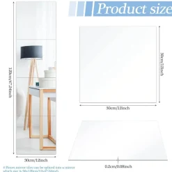 Willow u0026 Whim Gadgets Für Zuhause-3D-Spiegel-Wandaufkleber – selbstklebende DIY-Heimdekoration