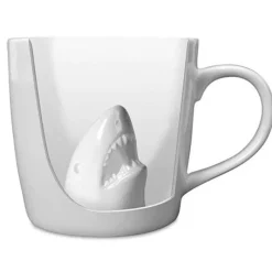 Plates u0026 More Küche & Esszimmer-3D-Tasse mit Hai-Attacke – lustige Keramik-Kaffeetasse für das Homeoffice