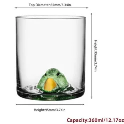 The Culinary Kit Küche & Esszimmer-3D-Tier-Weinglas – Ultraklares, einzigartiges Stielglas