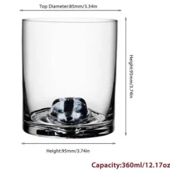 The Culinary Kit Küche & Esszimmer-3D-Tier-Weinglas – Ultraklares, einzigartiges Stielglas