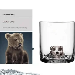 The Culinary Kit Küche & Esszimmer-3D-Tier-Weinglas – Ultraklares, einzigartiges Stielglas