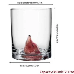 The Culinary Kit Küche & Esszimmer-3D-Tier-Weinglas – Ultraklares, einzigartiges Stielglas