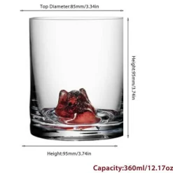 The Culinary Kit Küche & Esszimmer-3D-Tier-Weinglas – Ultraklares, einzigartiges Stielglas