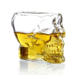 The Culinary Kit Küche & Esszimmer-3D-Totenkopf-Kristallbecher – transparentes dekoratives Trinkgeschirr