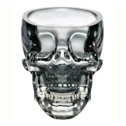 The Culinary Kit Küche & Esszimmer-3D-Totenkopf-Kristallbecher – transparentes dekoratives Trinkgeschirr