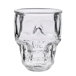 The Culinary Kit Küche & Esszimmer-3D-Totenkopf-Kristallbecher – transparentes dekoratives Trinkgeschirr