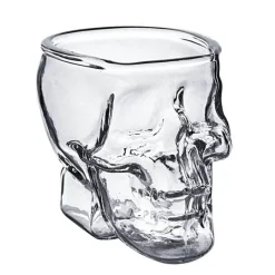 The Culinary Kit Küche & Esszimmer-3D-Totenkopf-Kristallbecher – transparentes dekoratives Trinkgeschirr