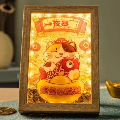 Illuminate Home Beleuchtung-3D-Treibsand-Lichtmalerei – Künstlerische LED-Wanddekoration