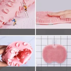 Tom Küche & Esszimmer-Duschmassagematte aus Silikon mit rutschfesten Saugnäpfen für sicheres und entspannendes Baden