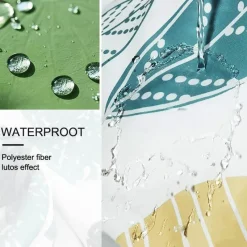 Aqua Essence Badezimmer-Duschvorhang mit Blumenmuster – Leichtes Frühlingsdekor fürs Badezimmer