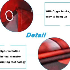 Aqua Essence Badezimmer-Duschvorhang-Set mit Tulpenblumenmuster – Badezimmer-Dekor-Akzent