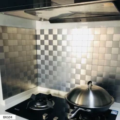 Timeless Touch Küche & Esszimmer-3D-Wandaufkleber aus Metallziegeln – selbstklebende Dekorplatten