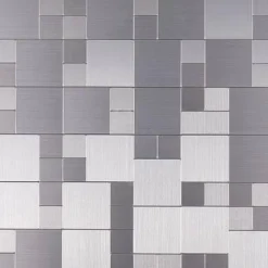 Timeless Touch Küche & Esszimmer-3D-Wandaufkleber aus Metallziegeln – selbstklebende Dekorplatten