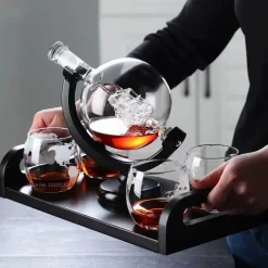 Plates u0026 More Küche & Esszimmer-Earth Decanter Set – Einzigartige Whisky- und Rotweingläser