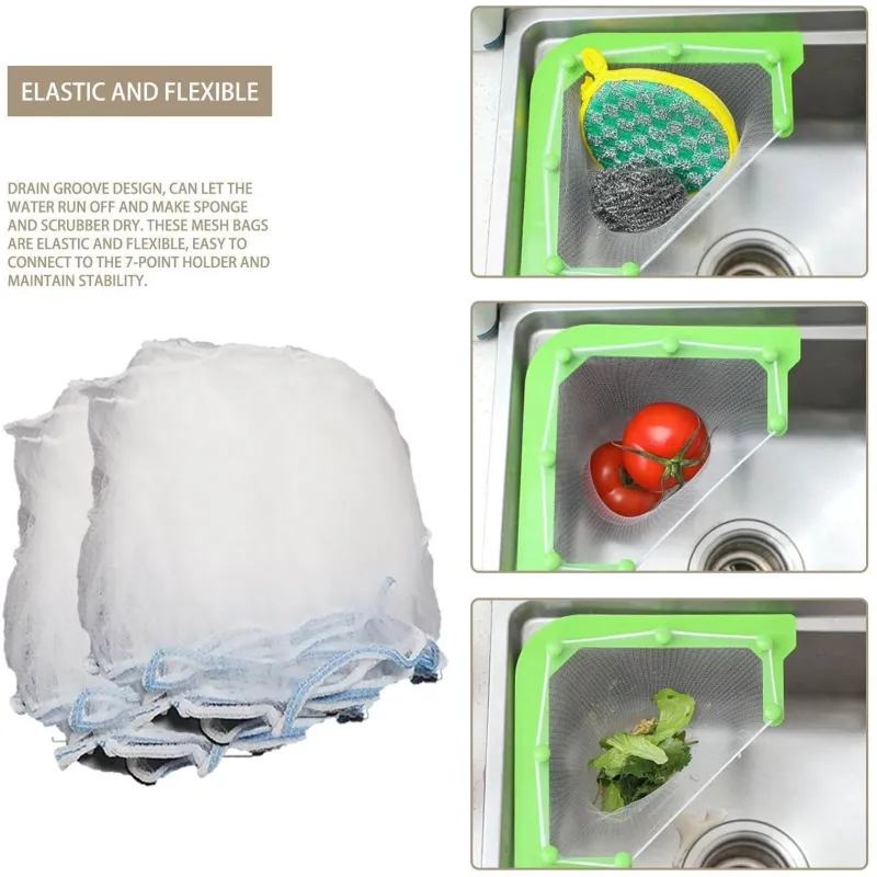 Deco Küche & Esszimmer-Eck-Abtropffilter für Küchenspüle – Wasserhahn-Siebaufsatz