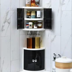 The Blissful Bath Badezimmer-Eckbadezimmer-Organizer – platzsparendes Aufbewahrungsregal